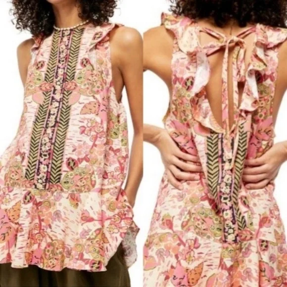 Free People Summer In Tulum Tunic Top - Picture 2 of 13